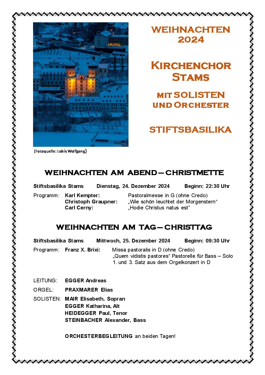 WEIHNACHTEN AM ABEND - CHRISTMETTE in der BASILIKA - MUSIK